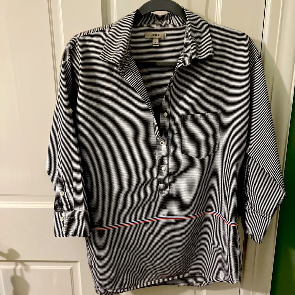 JCrew Striped Pullover Tunic